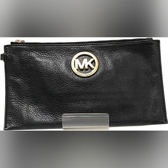 Michael Kors MK Fulton Black Wristlet Clutch Wallet - Picture 4 of 5